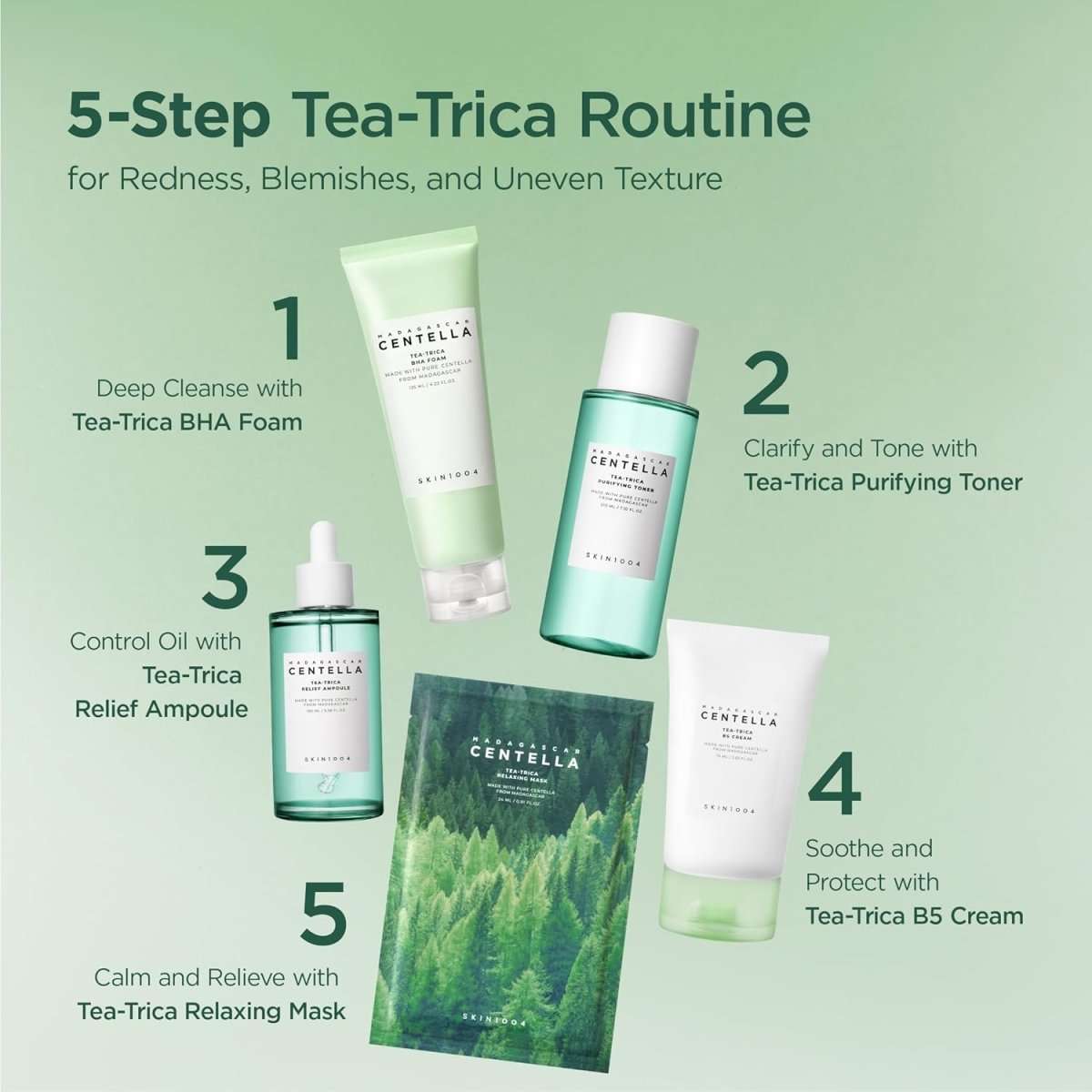 SKIN1004 Madagascar Centella Tea-Trica Relief Ampoule 100ml