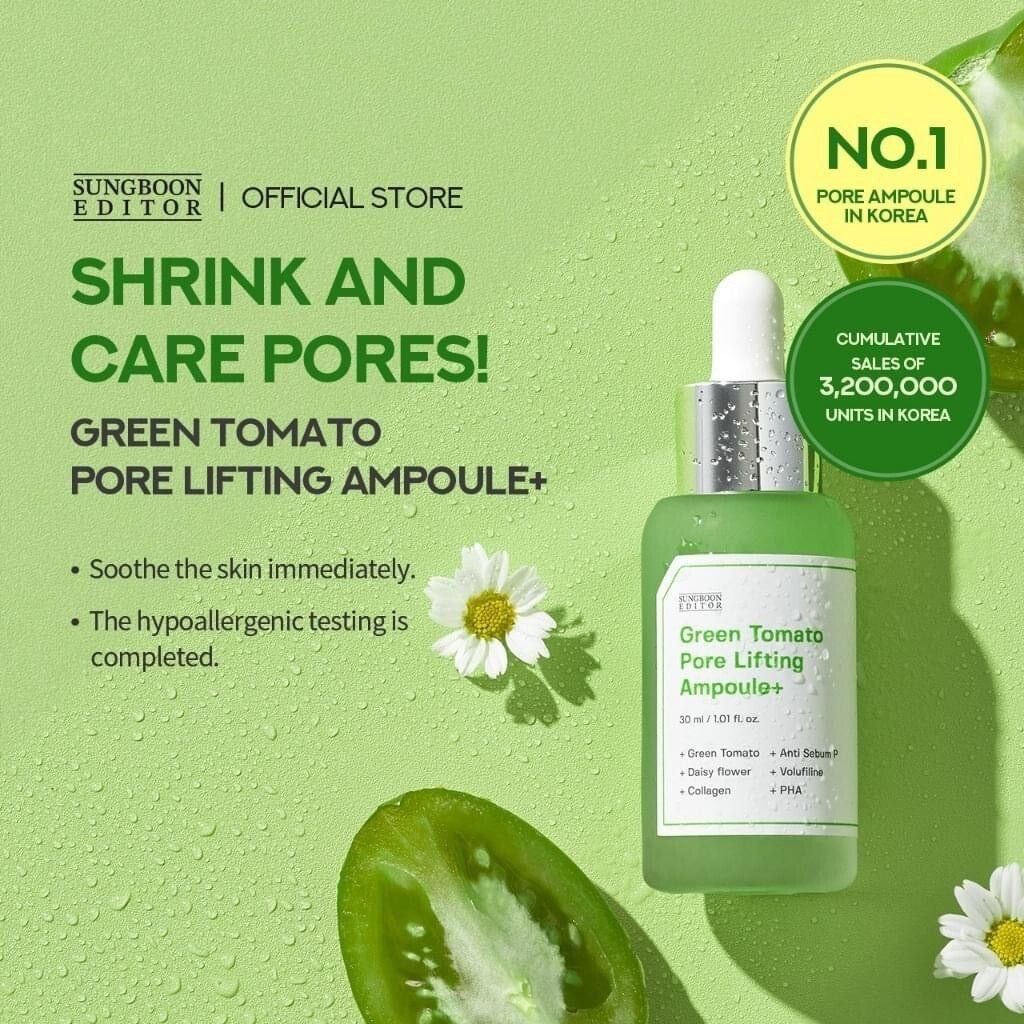 Sungboon Editor Green Tomato Pore Lifting Ampoule+ 30ml
