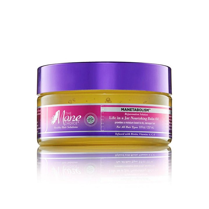 THE MANE CHOICE Manetabolism Rejuvenation Solution Life in a Jar Nourishing Balm Oil 8OZ