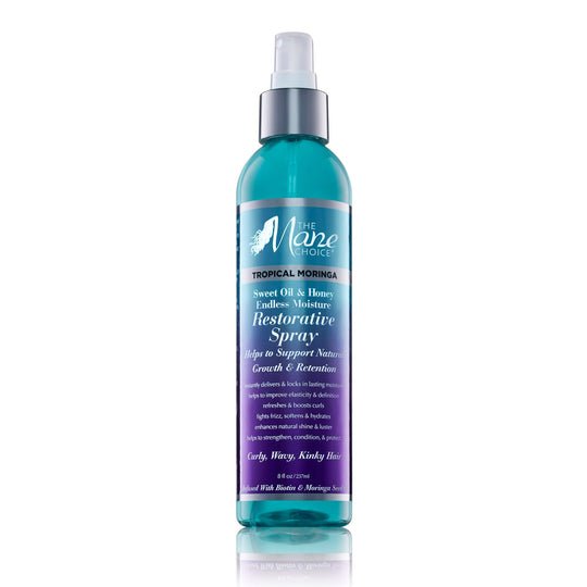 THE MANE CHOICE Tropical Moringa Sweet Oil & Honey Endless Moisture Restorative Spray 8OZ