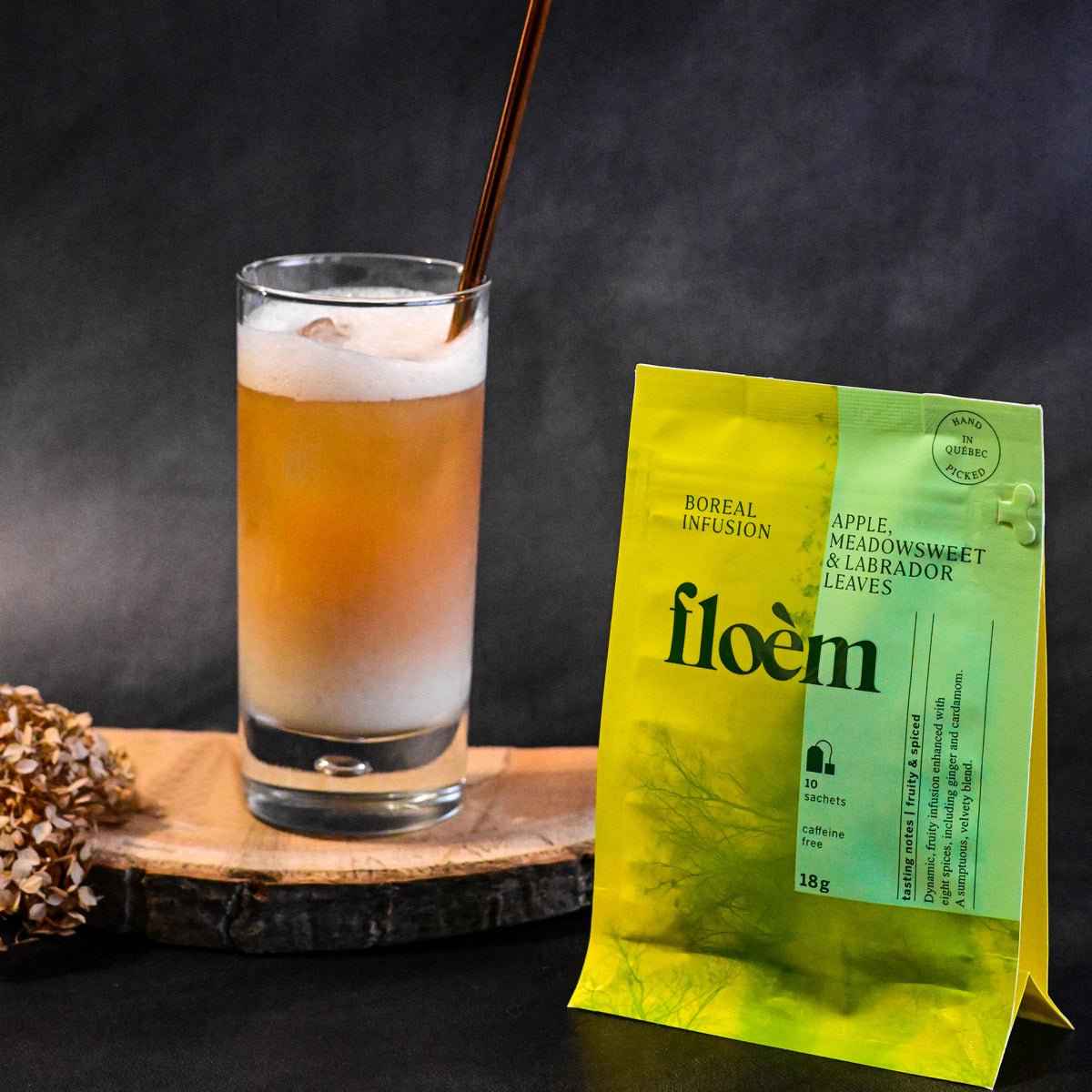 Tisane en sachets - Pomme, reine des prés & feuilles du Labrador