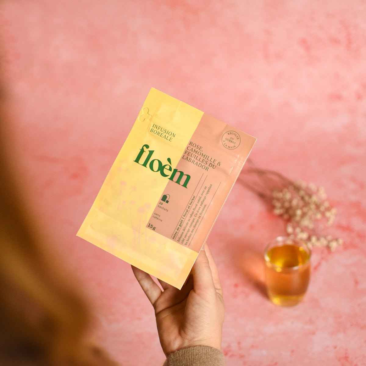 Tisane en sachets Rose, camomille & feuilles du Labrador