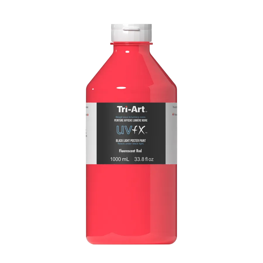 UVFX Black Light Poster Paint - Fluorescent Red