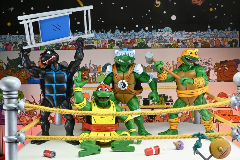 Teenage Mutant Ninja Turtles Adventures Stump Wrestling Turtles (Archie Comics) Four-Pack