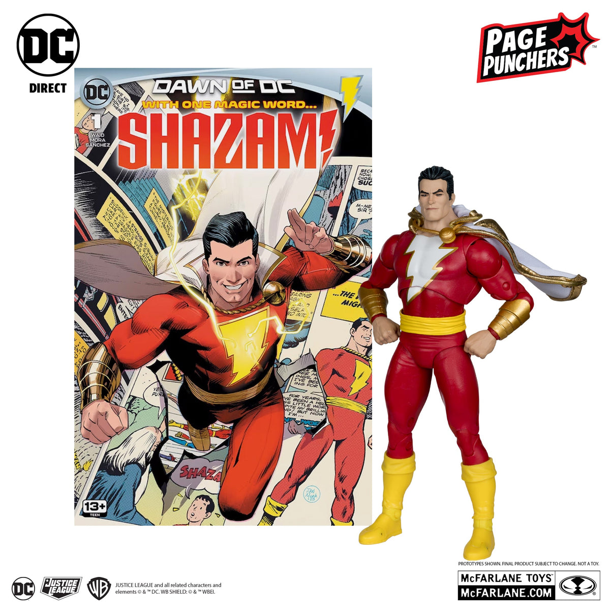 Dawn of DC DC Page Punchers Shazam 7" Action Figure with Comic