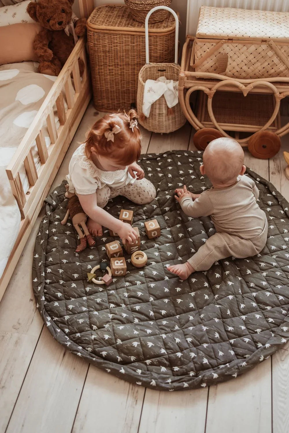 Organic Soft Babymat & Bag | Birds | play&go